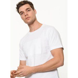 Calvin Klein pánské bílé tričko Texture - M (112)